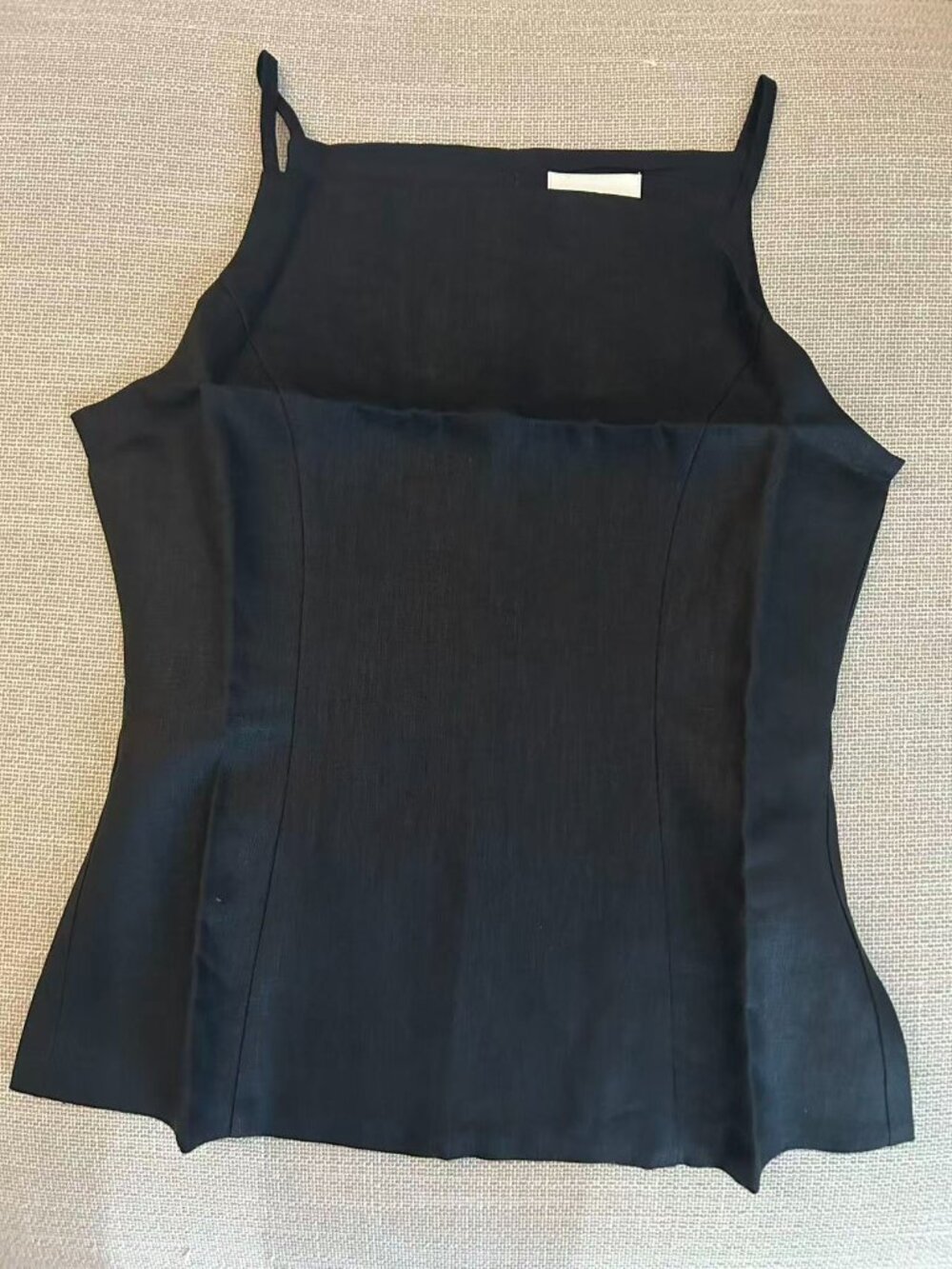 Reformation Finley Linen Top Sz4 Black Noir French Quiet Lux - Picture 3 of 6